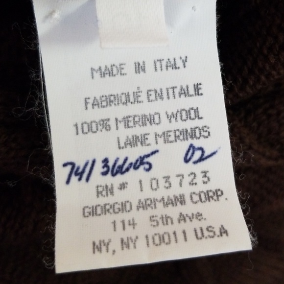 Armani Collezioni Merino Wool Cable Knit Sweater - Picture 6 of 6